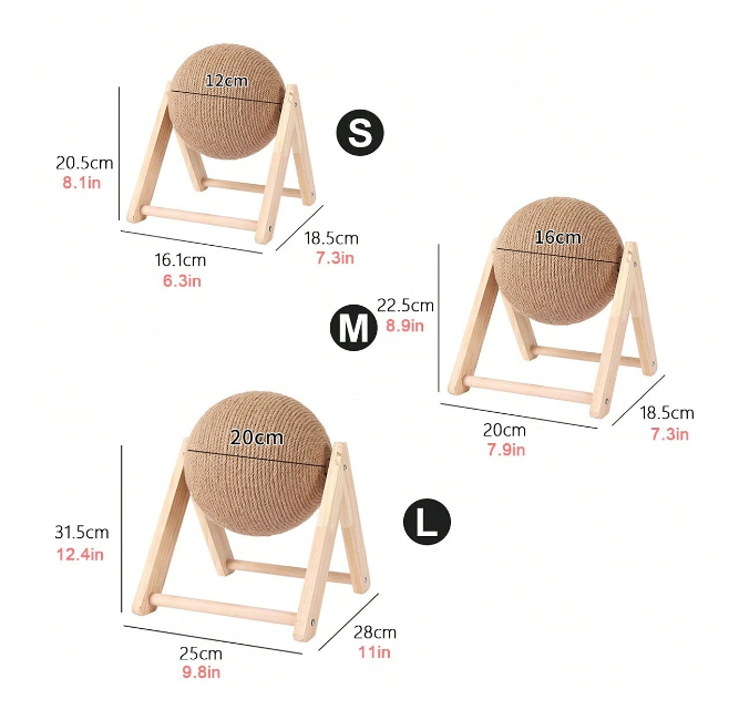 Cat Scratching Board With Sword Ball